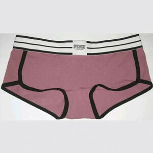 New PINK VS Pink Logo Boyshorts Begonia Colored Underwear Panties